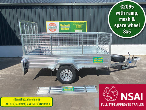 New Single Axle 8 x 5 Trailers